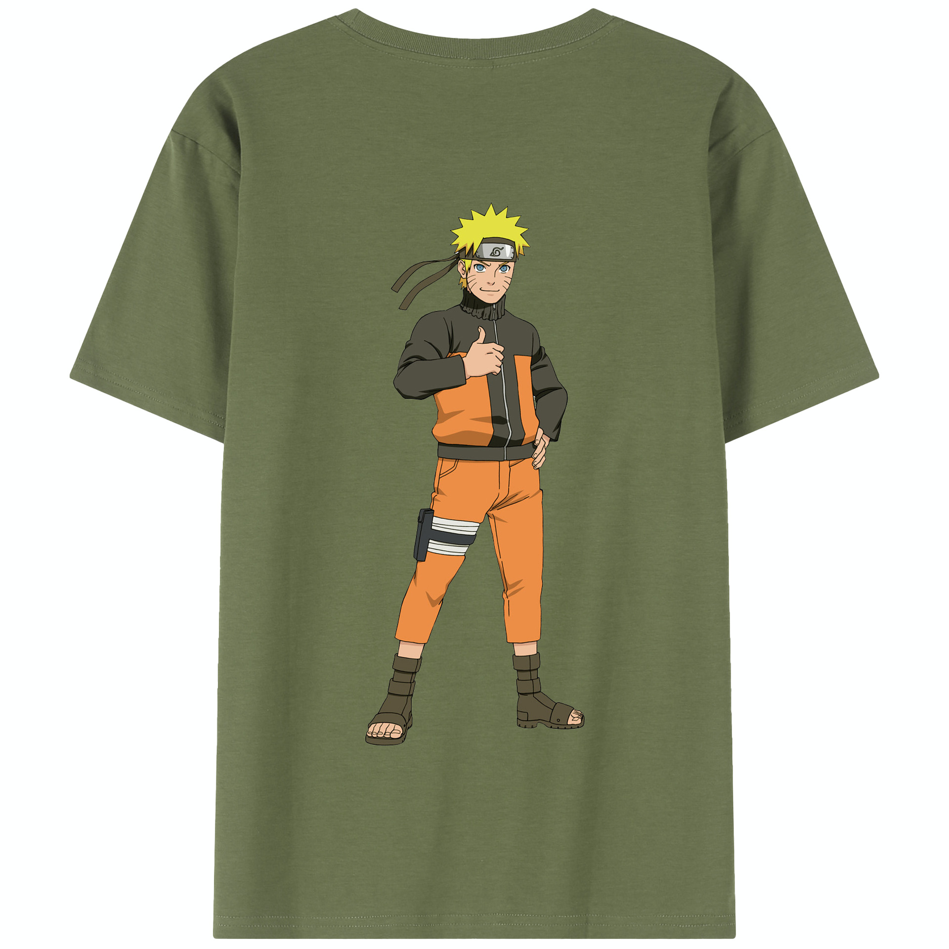 （画像用） NARUTO -ナルト- うずまき ナルト Uzumaki Naruto 綿100％半袖Tシャツ（背面プリント）